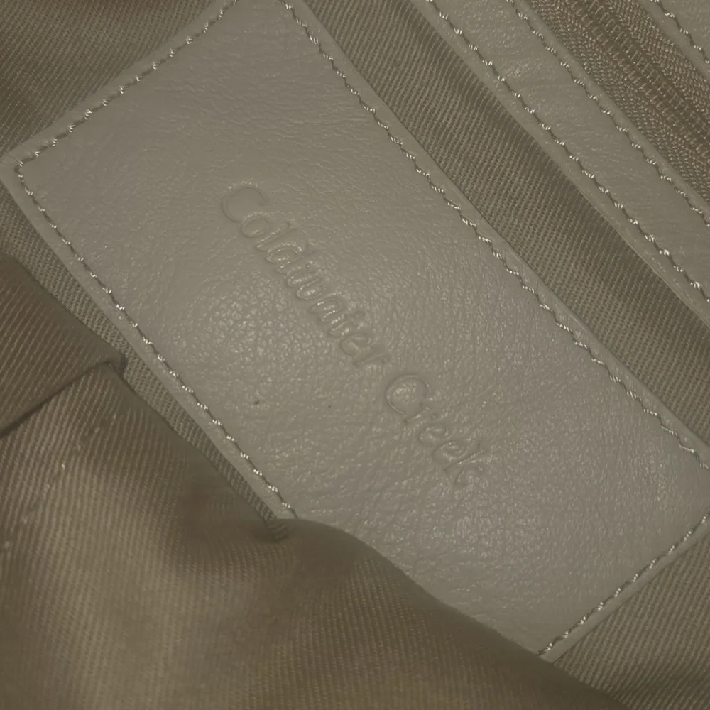 Coldwater Creek Cream Leather Shoulder Bag - Picture 8 of 8